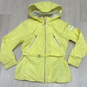Geox Girls Bright Yellow Hooded Raincoat with Belt